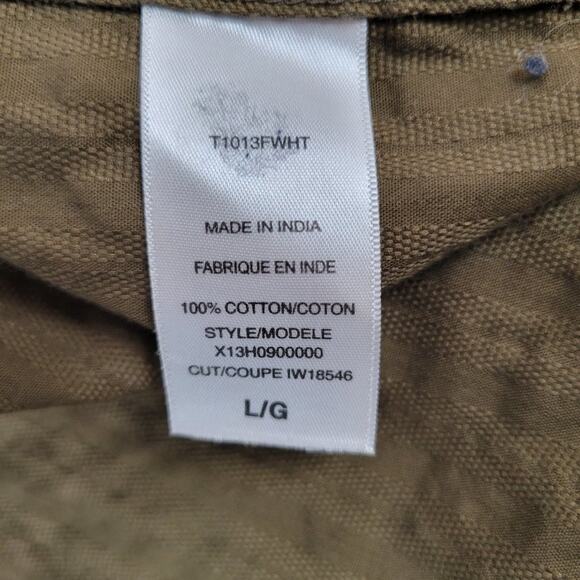 Guess Western Shirt Mens Long Sleeve Button‎ Down Brown Striped Size Large - Picture 6 of 8